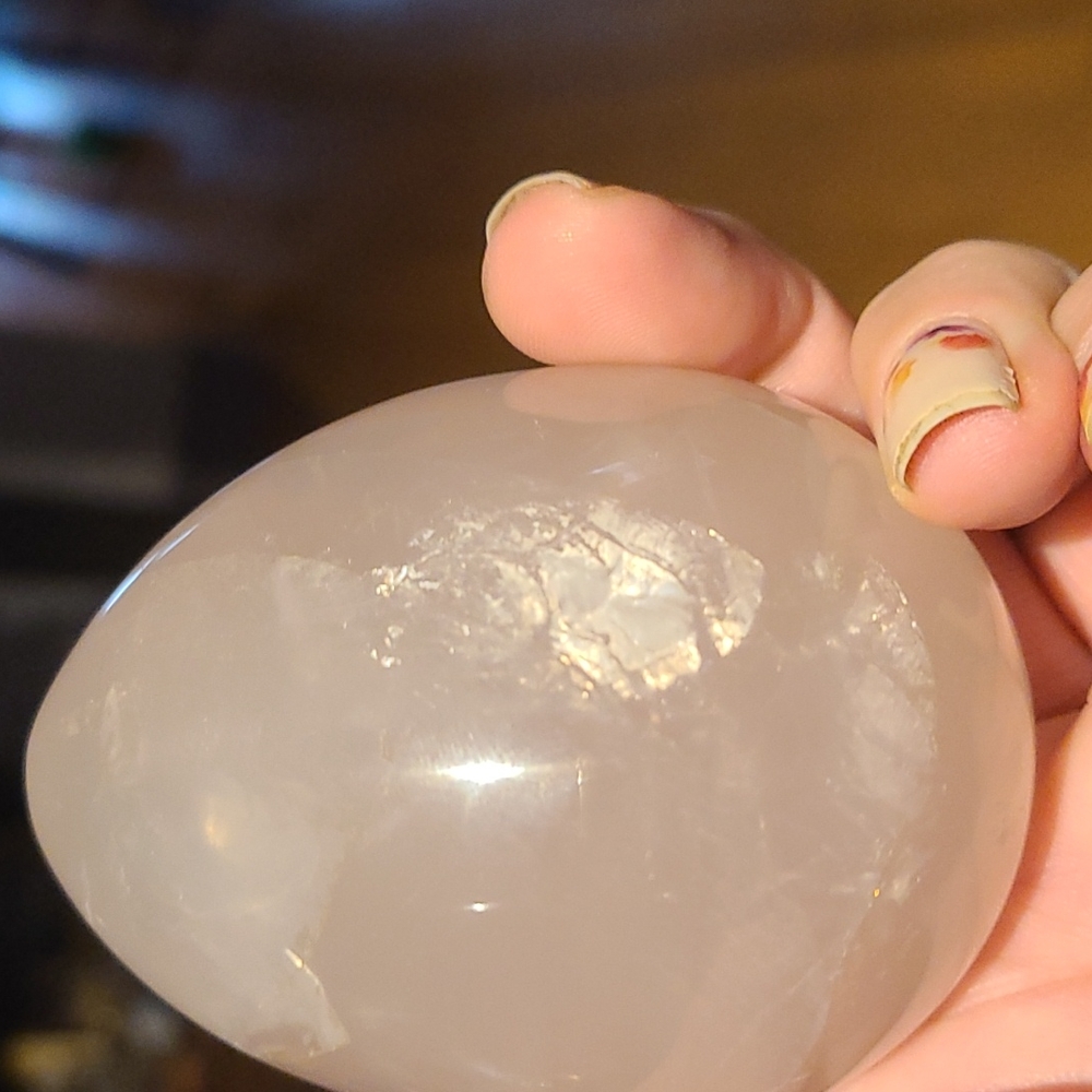 Rose quartz egg